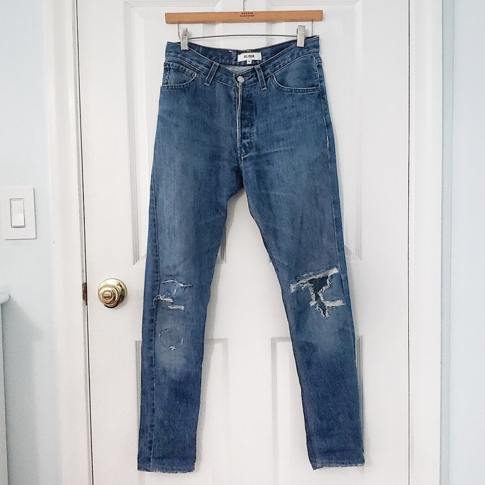 re/done (re/dun) vintage levi's straight skinny button fly jeans